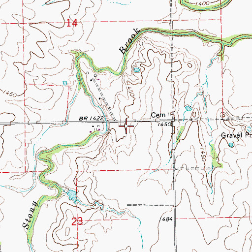 Topographic Map of Steinbach School (historical), KS