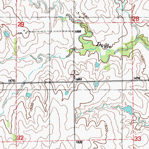 Topographic Map of Wareham School (historical), KS