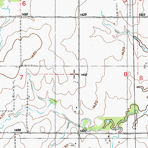 Topographic Map of Weaver School (historical), KS