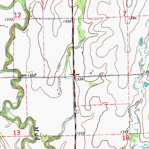 Topographic Map of Wren School (historical), KS