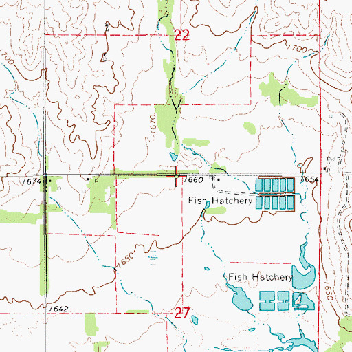 Topographic Map of Artesian Valley School (historical), KS
