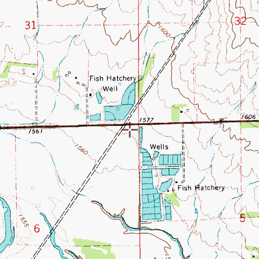 Topographic Map of Riverside School (historical), KS