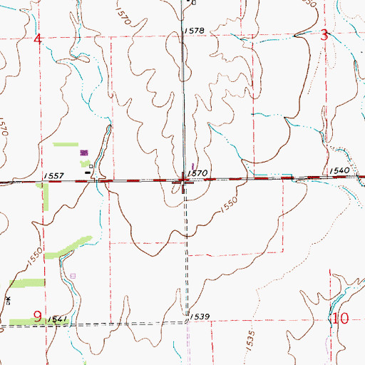 Topographic Map of Mount Pleasant School (historical), KS