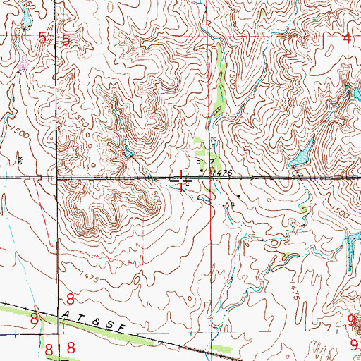 Topographic Map of Bickel School (historical), KS