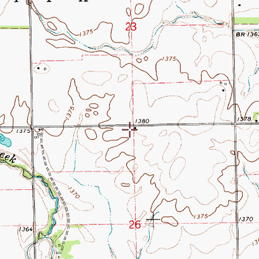 Topographic Map of Pleasant Valley School (historical), KS