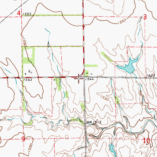 Topographic Map of Eagle School (historical), KS