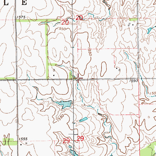Topographic Map of Pleasant Hill School (historical), KS