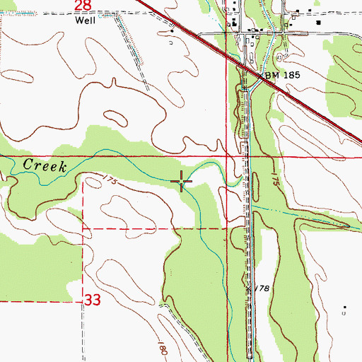 Topographic Map of Cypress Creek, AR