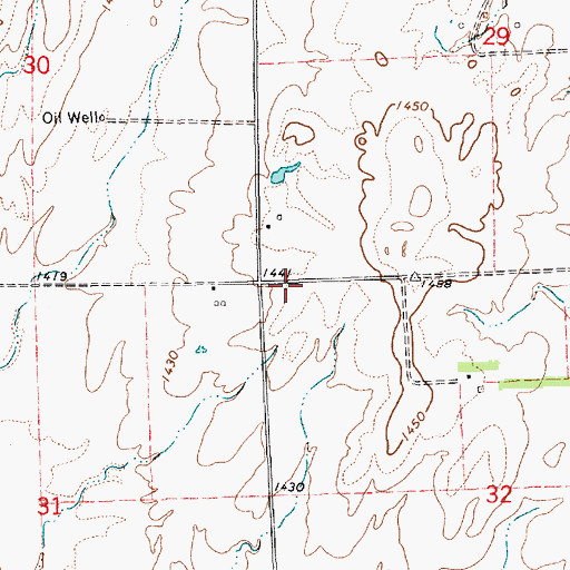 Topographic Map of Fairview School (historical), KS