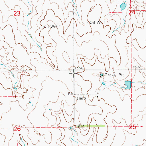 Topographic Map of Prairie Home School (historical), KS