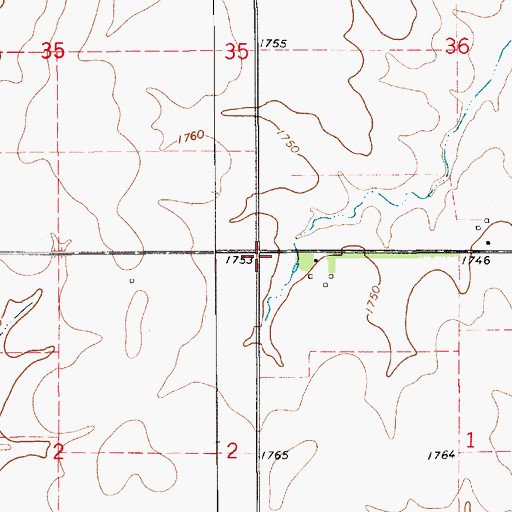 Topographic Map of Oklahoma School (historical), KS