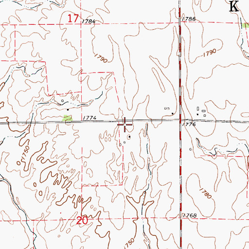 Topographic Map of White Mound School (historical), KS