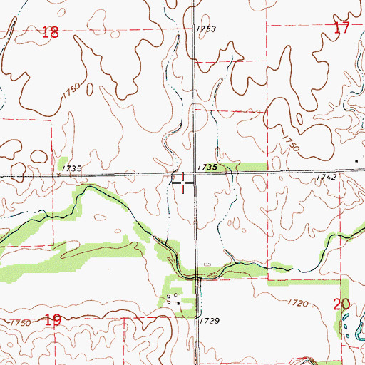 Topographic Map of Valley School (historical), KS