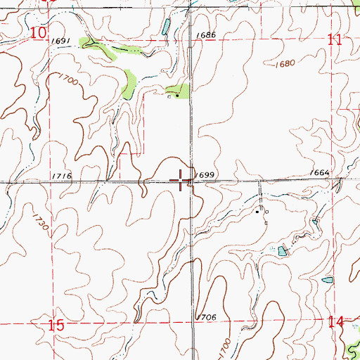 Topographic Map of Maude School (historical), KS