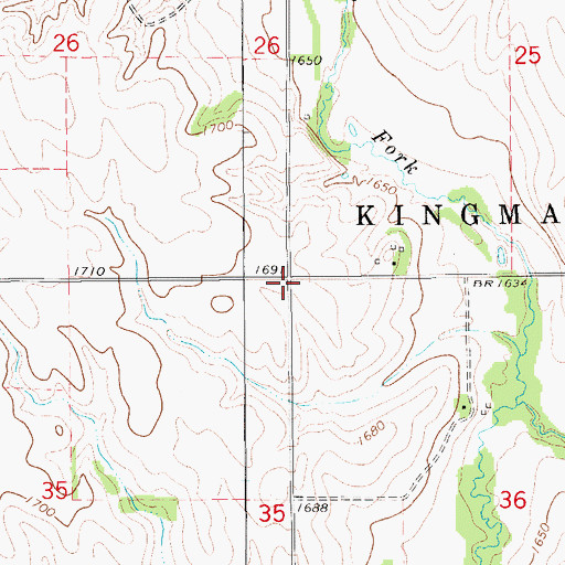 Topographic Map of Bross School (historical), KS