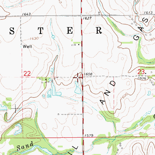 Topographic Map of Sunny View School (historical), KS