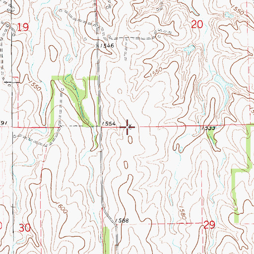 Topographic Map of Little Gem School (historical), KS