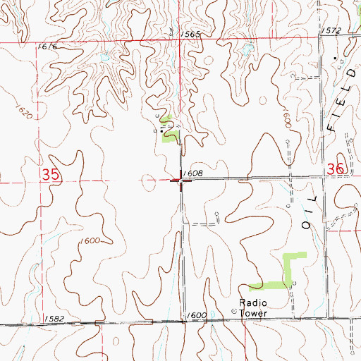 Topographic Map of Maple Grove School (historical), KS