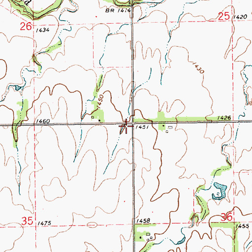 Topographic Map of Judson School (historical), KS