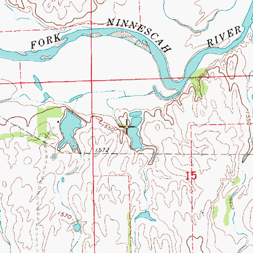 Topographic Map of Mckenna Lake, KS