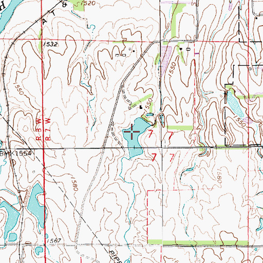 Topographic Map of Bock Lake, KS