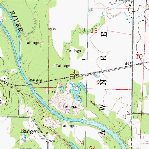 Topographic Map of Peacock (historical), KS