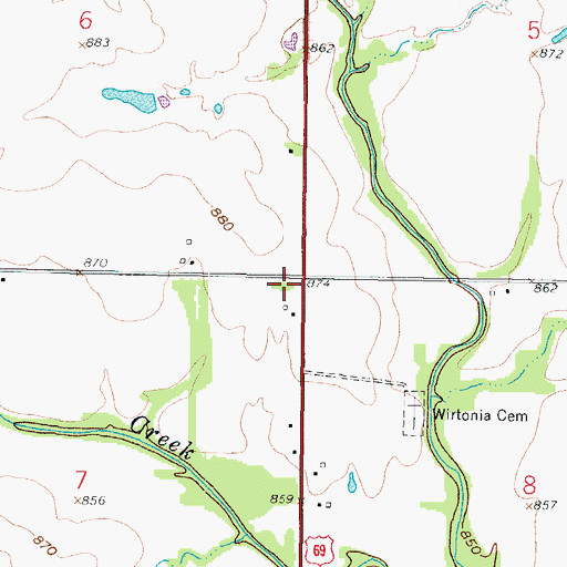 Topographic Map of Wirtonia Church (historical), KS