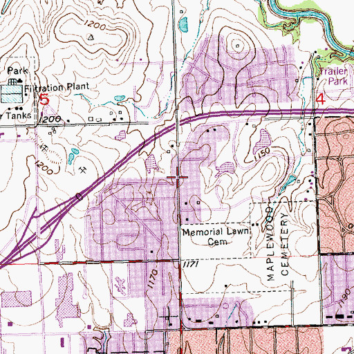Topographic Map of West Side Christian Academy, KS
