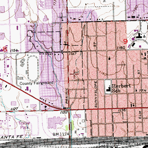 Topographic Map of Woodland Park, KS