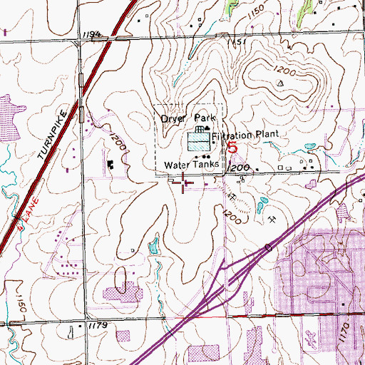 Topographic Map of Emporia First Church of the Nazarene, KS