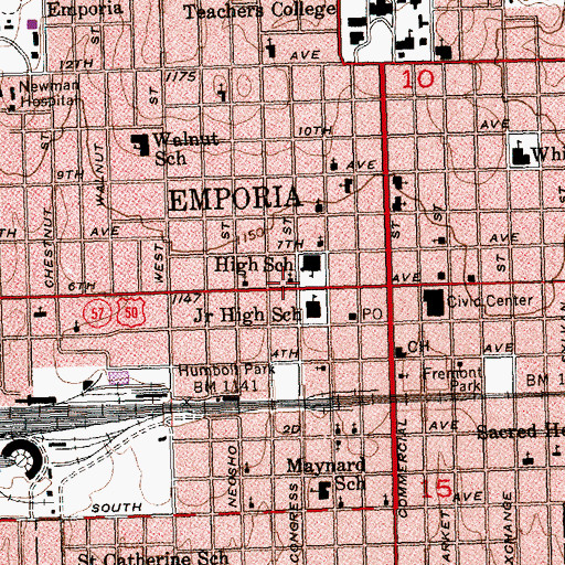 Topographic Map of Mount Olive African Methodist Episcopal Church, KS
