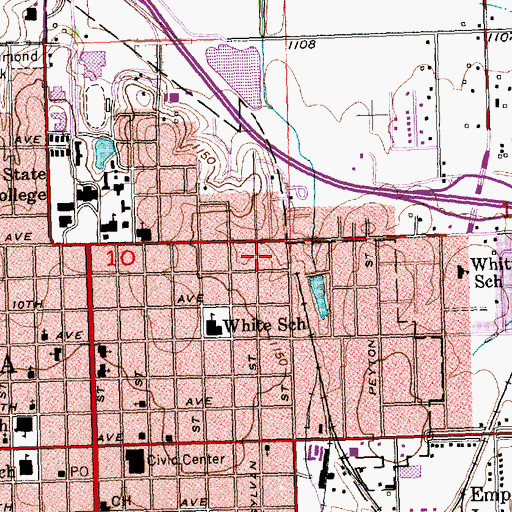 Topographic Map of Church of God in Christ, KS