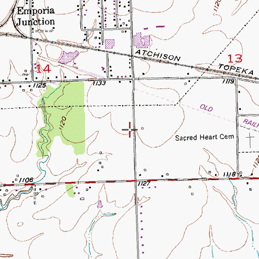 Topographic Map of Industrial Park III, KS