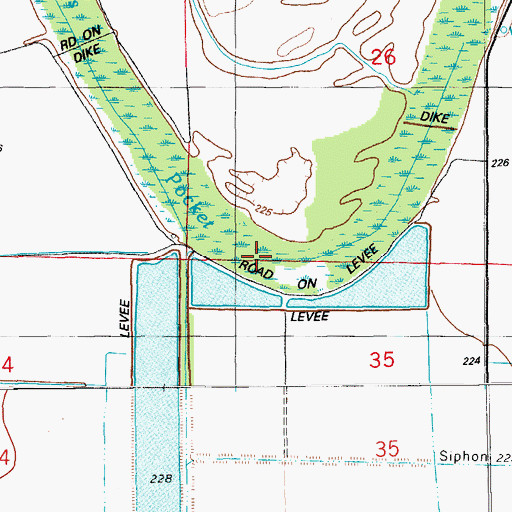 Topographic Map of Cypress Pocket, AR