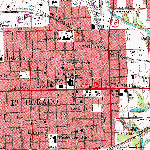 Topographic Map of Church of the Nazarene, KS