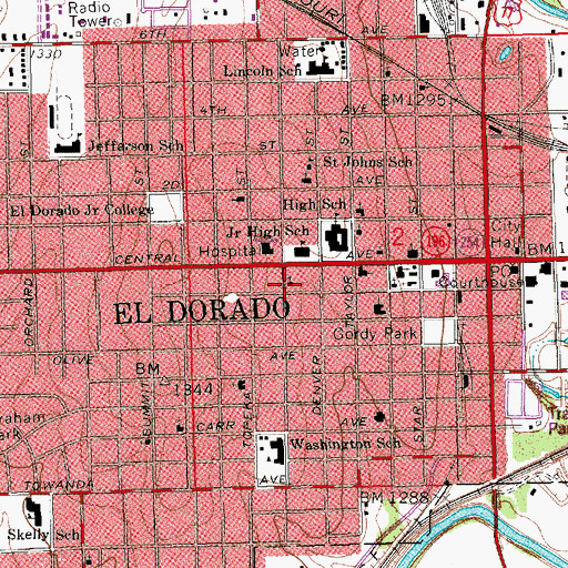 Topographic Map of House of Prayer, KS