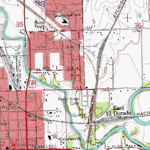 Topographic Map of Pentecostal Lighthouse Church, KS