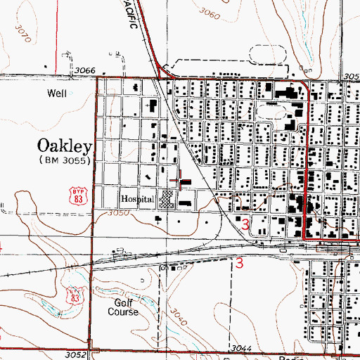 Topographic Map of Fick Fossil and History Museum, KS