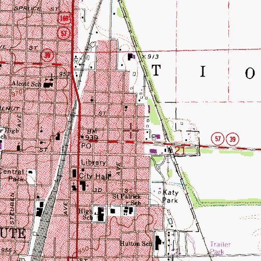 Topographic Map of Calvary Temple, KS
