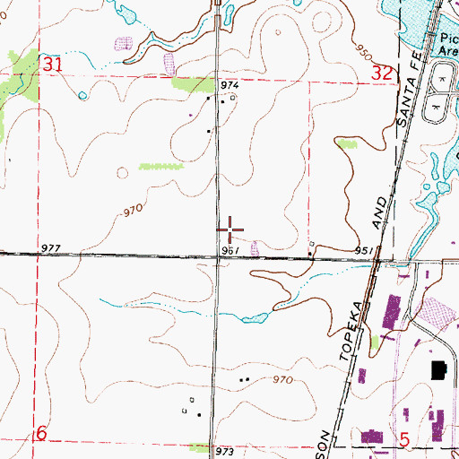 Topographic Map of Healing Center Church of God, KS