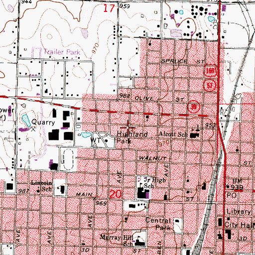 Topographic Map of Fellowship Tabernacle, KS