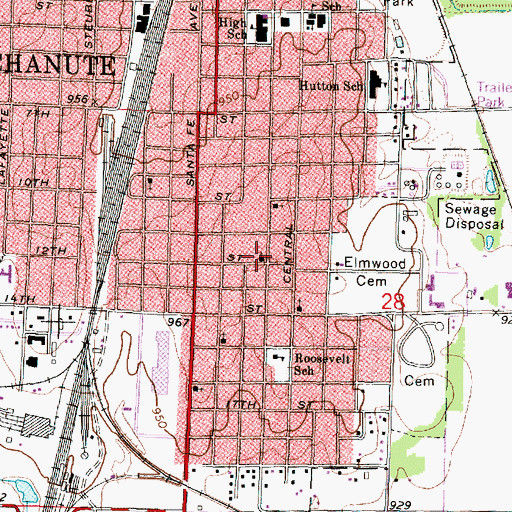 Topographic Map of The Wesleyan Church, KS