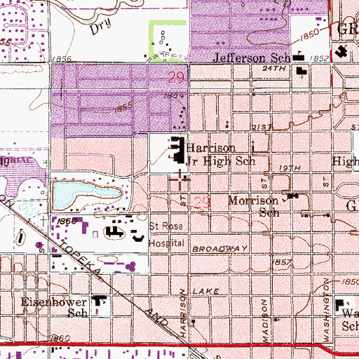 Topographic Map of First Southern Baptist Church, KS