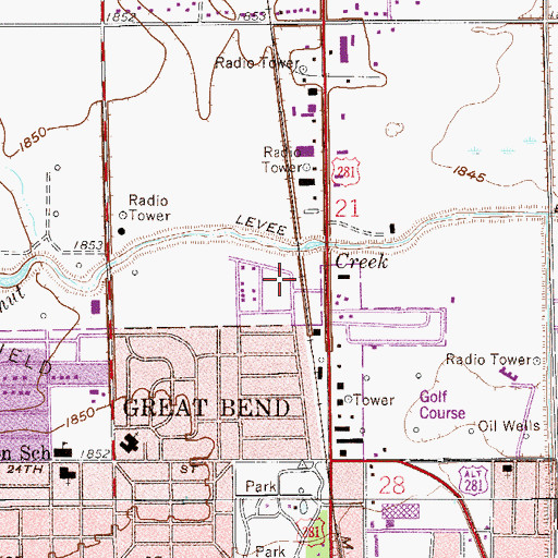 Topographic Map of Kingdom Hall of Jehovah's Witnesses, KS