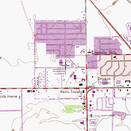 Topographic Map of Our Savior Lutheran Church, KS