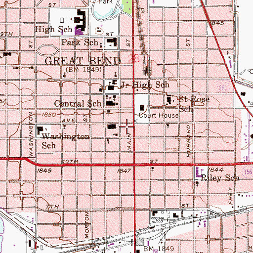 Topographic Map of River of Life Foursquare Gospel Church, KS