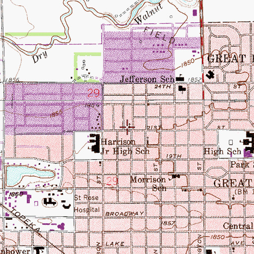 Topographic Map of Saint Mark Lutheran Church, KS