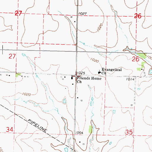 Topographic Map of Wannersburg School (historical), KS