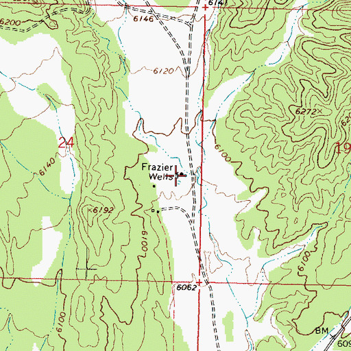 Topographic Map of Frazier Wells, AZ