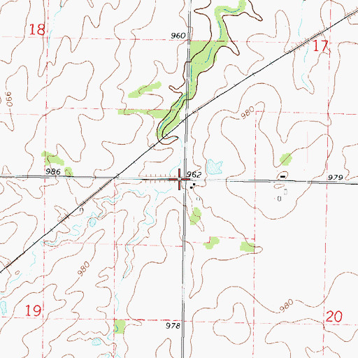 Topographic Map of Lone Elm School (historical), KS